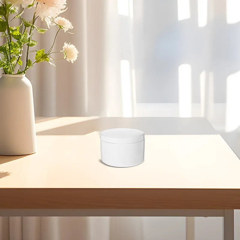 Weißer Porzellan Schmuckorganizer rund für Ringe und Ohrringe