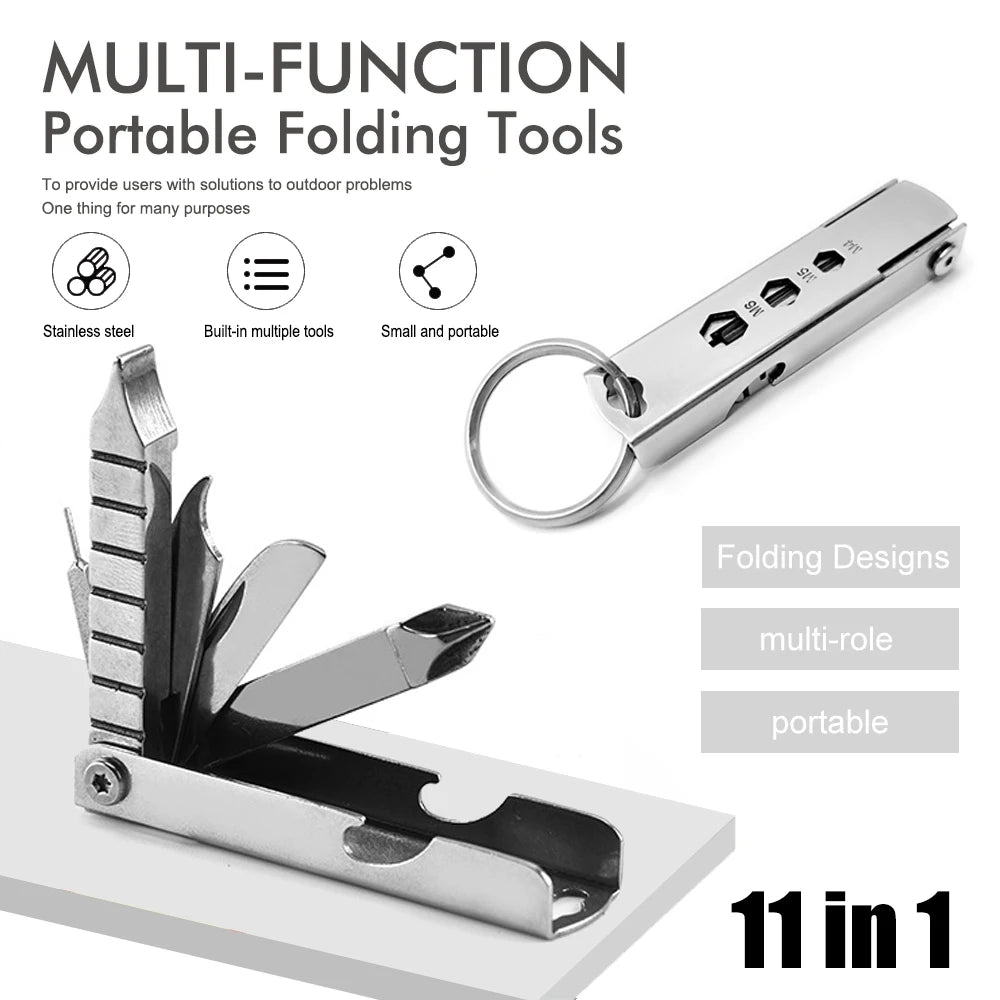Tragbares Mini Edelstahl Schraubendreher Multitool Schlüssel Flasche Opener-Yabubest - Home & More