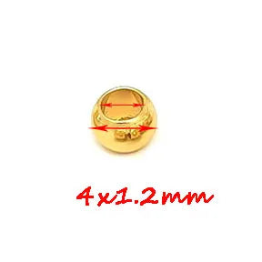 100x Edelstahl Großloch Spacer Perlen für DIY Schmuck 2-12mm