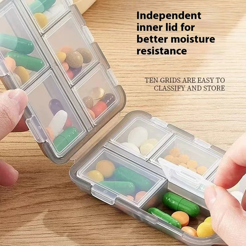 Reise-Pillenorganizer mit 12 Fächern für sichere Medikamentenaufbewahrung