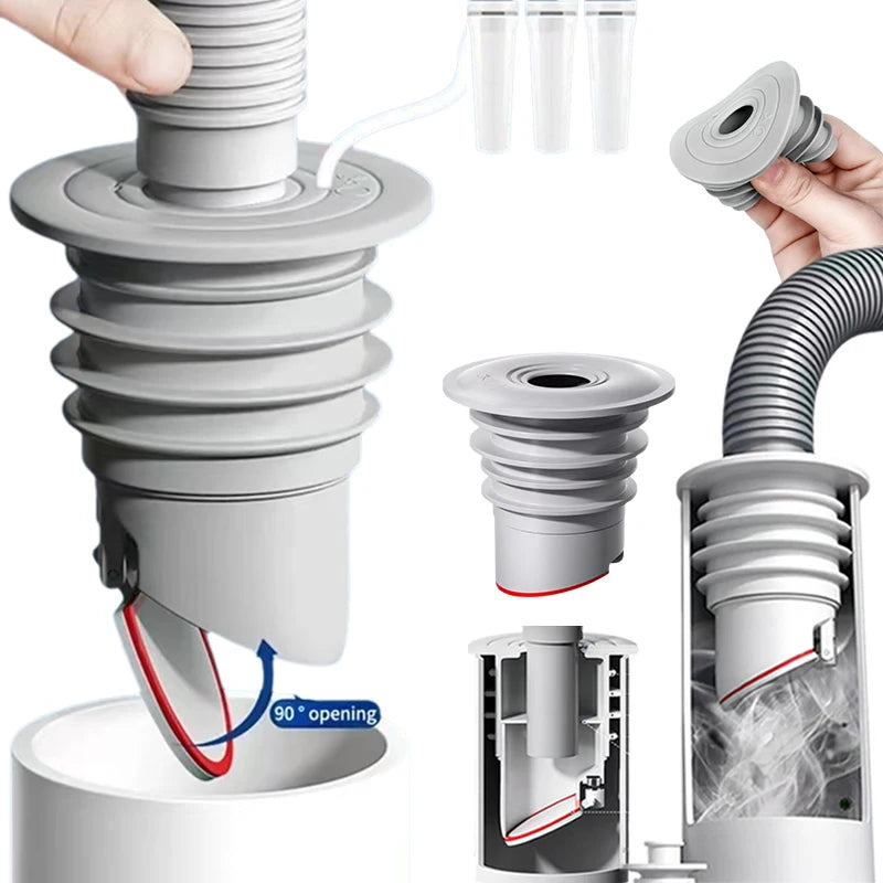 Flexibler Silikon Dichtungsring 35-75mm – Geruch - Leckage Schutz fürs Bad