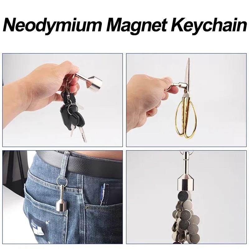 Magnetischer Taschen Schlüsselanhänger mit Eisenring für Büro und Reisen