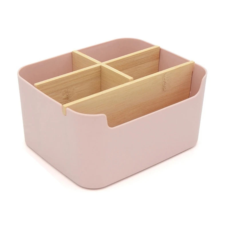 Holz Schreibtisch Organizer mit 5 Fächern multifunktional Büro Stifthalter