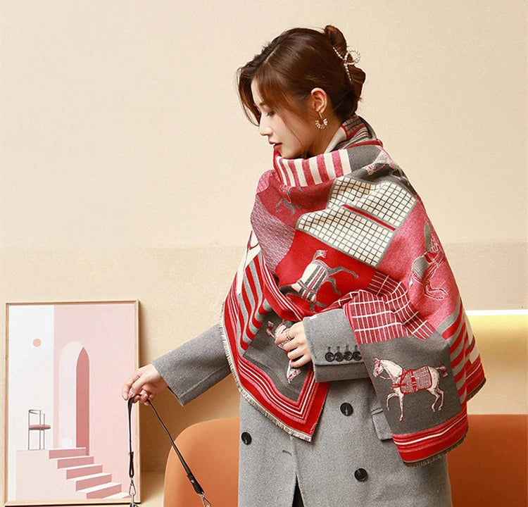 Luxuriöser Kaschmir-Gefühl Schal für Frauen im Herbst/Winter-Yabubest - Home & More