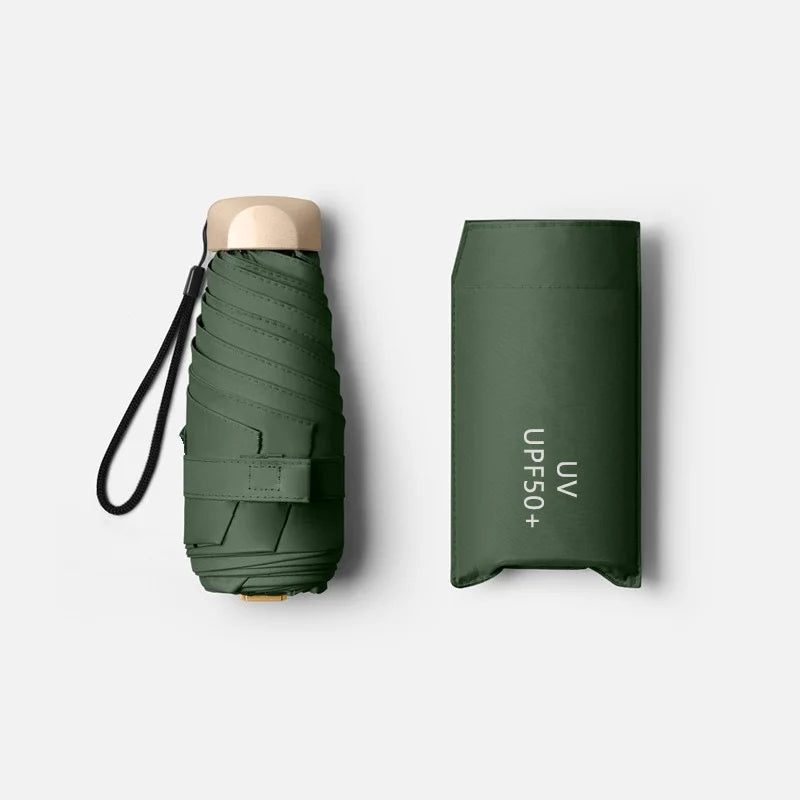 Faltbarer Mini Sonnenschirm mit UV Schutz und kompakter Tasche