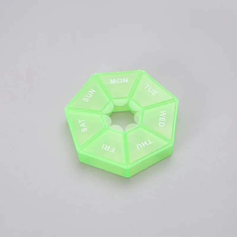 Mini tragbare Vitamin Pillendose 7 Tage Organizer Pillenetui Reise