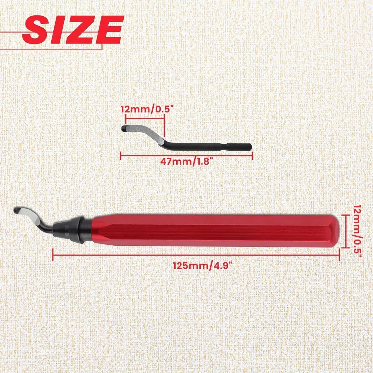 Entgratungswerkzeug RB1000 mit 10 BS1010 HSS-Klingen für vielseitiges Entgraten