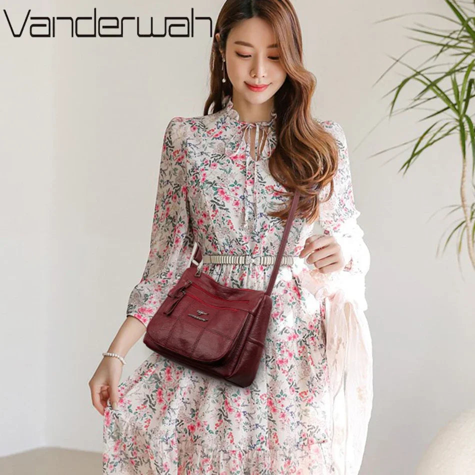 Stylische Damen Crossbody Tasche mit Plaid Muster – weich, sicher - vielseitig