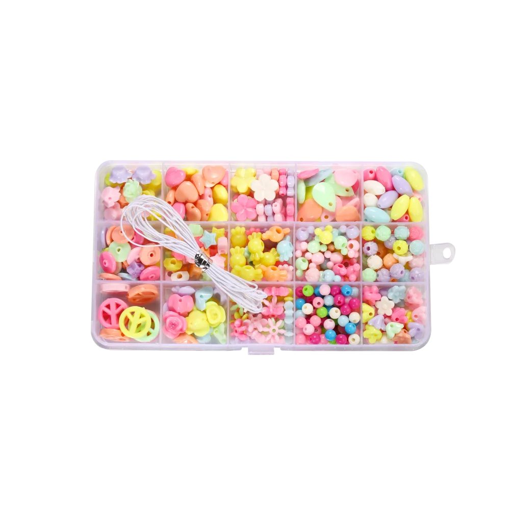 Buntes Acryl Perlen Set für DIY Freundschaft Armband Halskette Schmuck