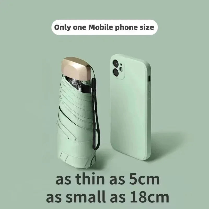 Ultraleichter kleiner Taschen-Regenschirm faltbar mit UV-Schutz