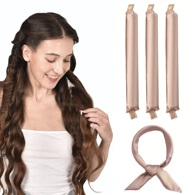 Hitzefreie Satin Lockenwickler für weiche Locken über Nacht – Verschiedene Sets