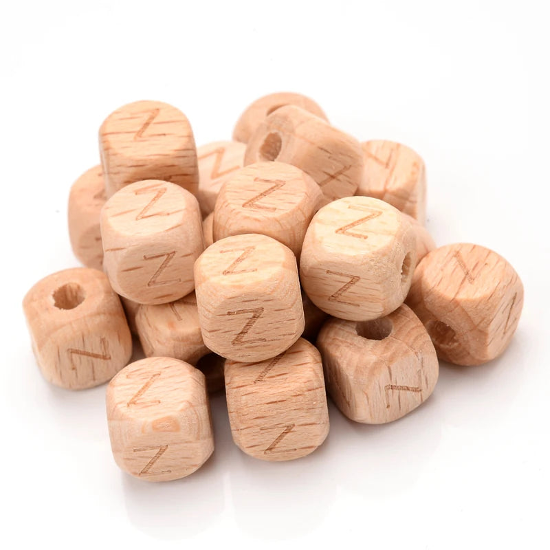 Sichere Silikon Alphabet Perlen für Baby Schnullerketten