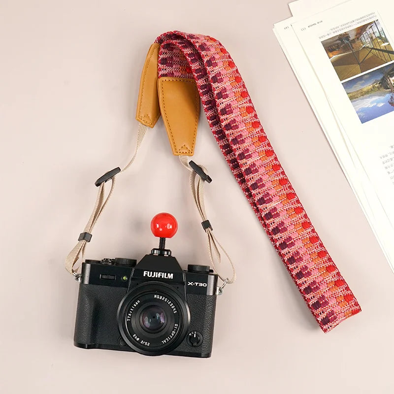 Breiter Vintage Kameragurt mit Blumenmuster für DSLR Kompatibel