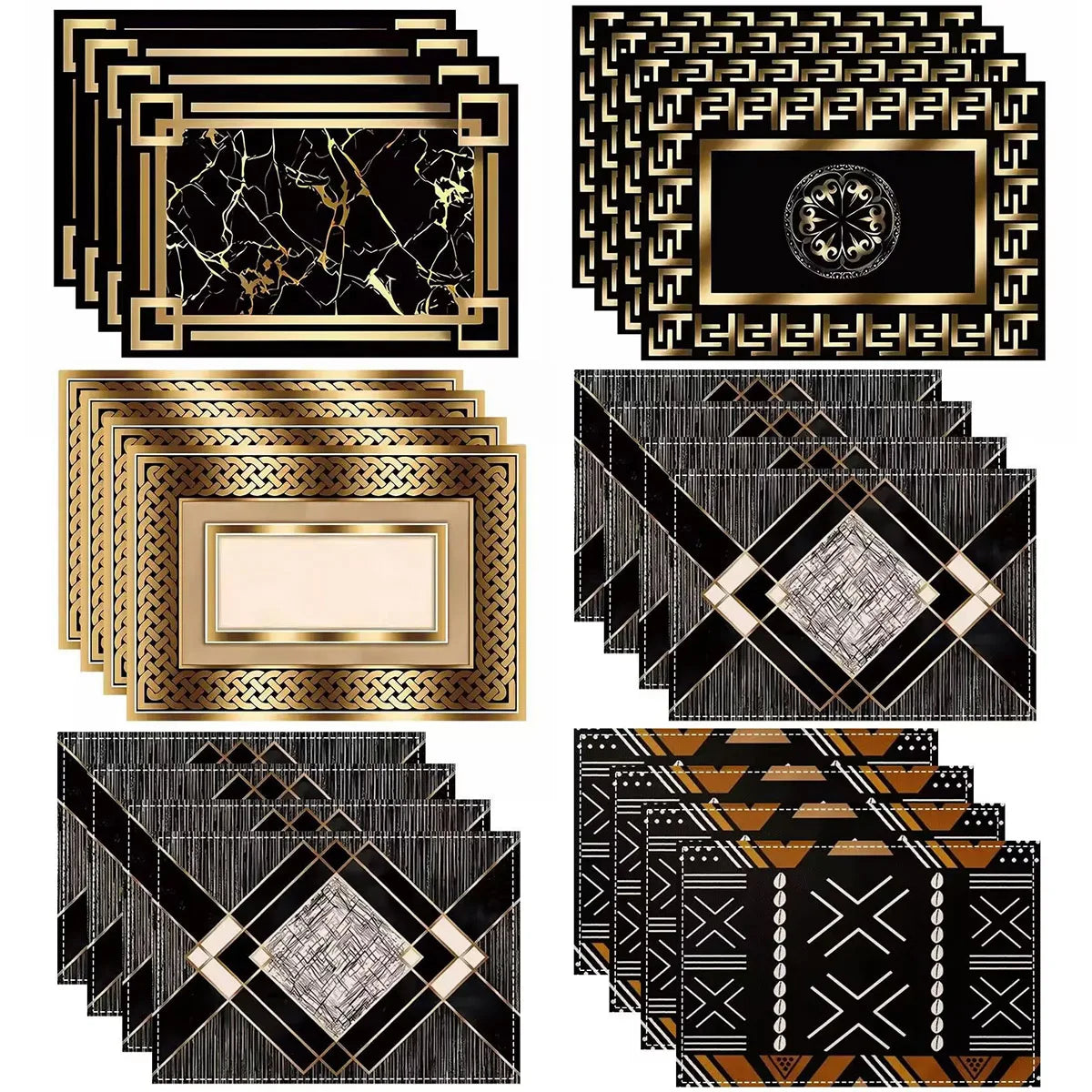 Moderne Geometrische Tischsets Waschbar Wasserdicht für Esstische