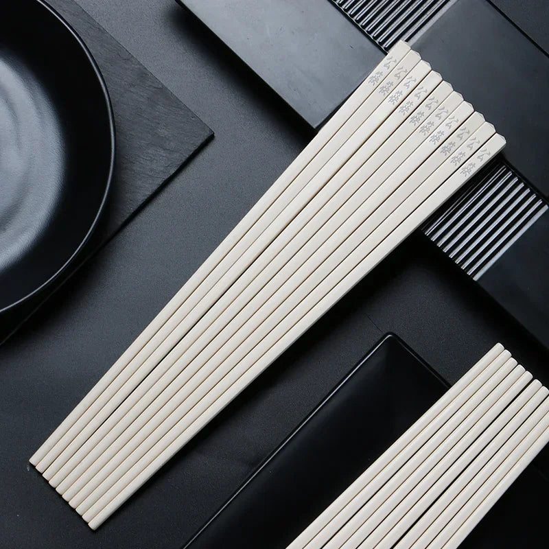 Extra Lange 27cm Essstäbchen aus Metall Legierung Rutschfest für Küche