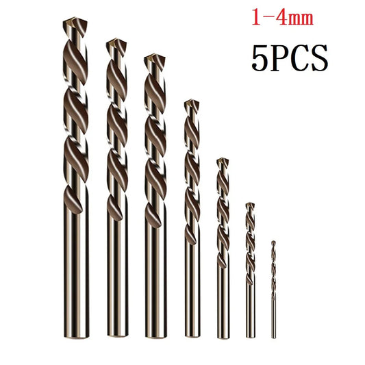 HSS M35 Kobalt Bohrer Set 1-3mm 5 oder 10 Stück für Edelstahl und Metall
