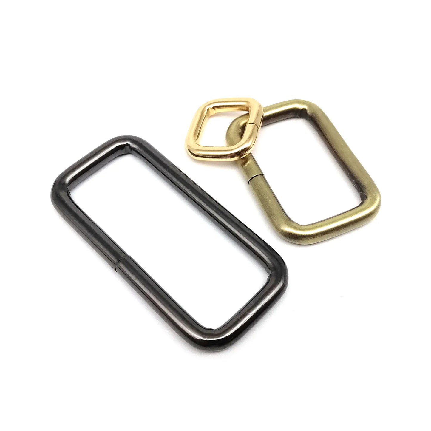 5er Set Metall Schnallen Rechteck Quadratisch O D Ring für Taschen Gürtel