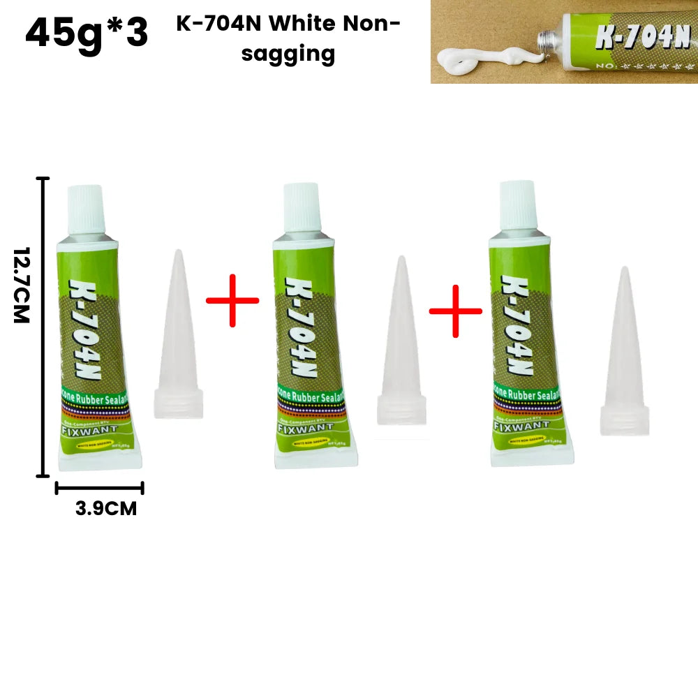 Silikon Dichtungskleber 45g in Schwarz Weiß Transparent für Elektronik