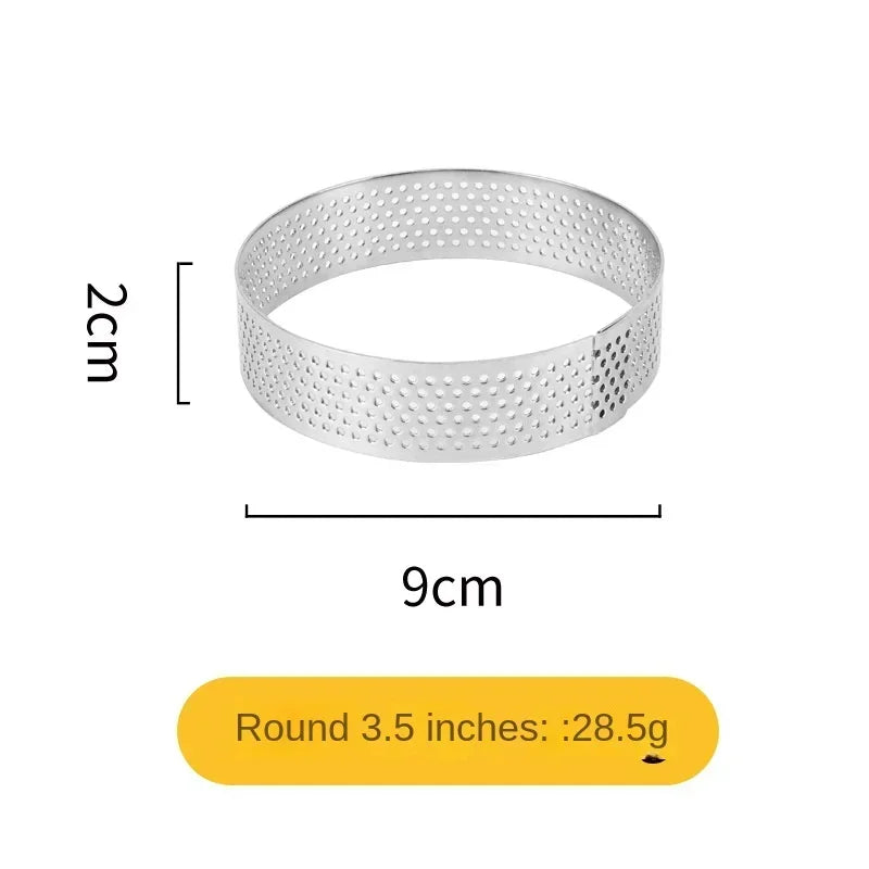 Perforierter Tartering für perfekte Obst Mousse Kuchen & Desserts