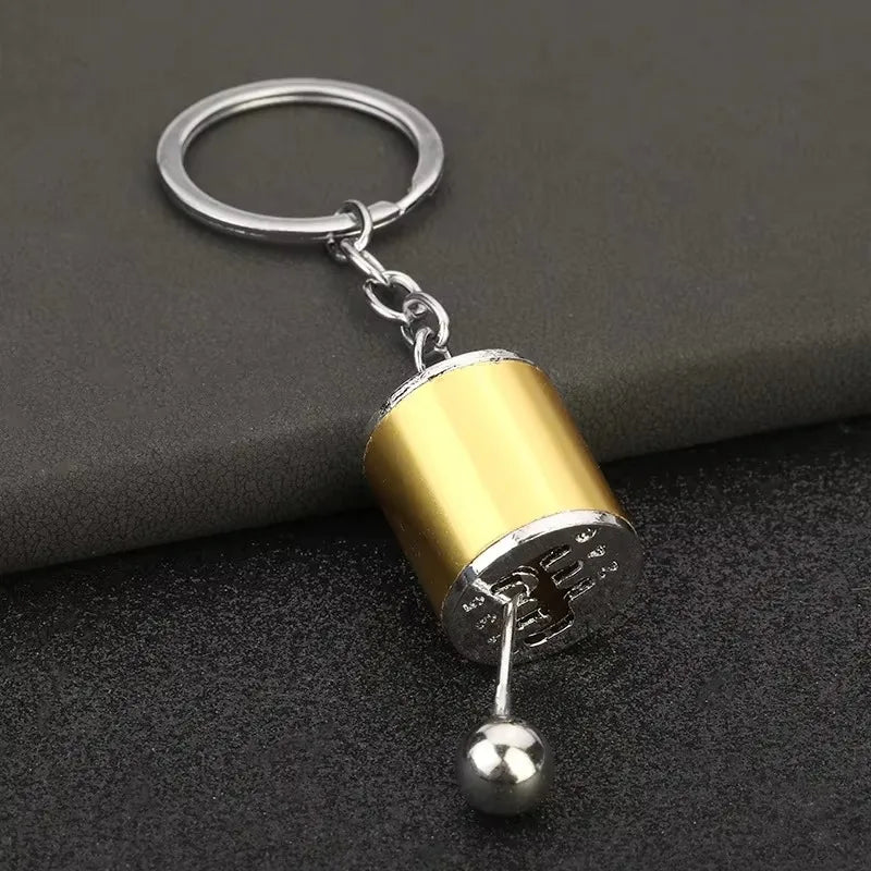Robuster Edelstahl Schlüsselanhänger im Autoteile-Design – Perfektes Männergeschenk