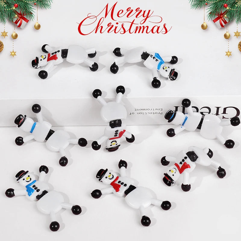 Süße Schneemann Spielfiguren als Weihnachtsgeschenk und Partyfüller