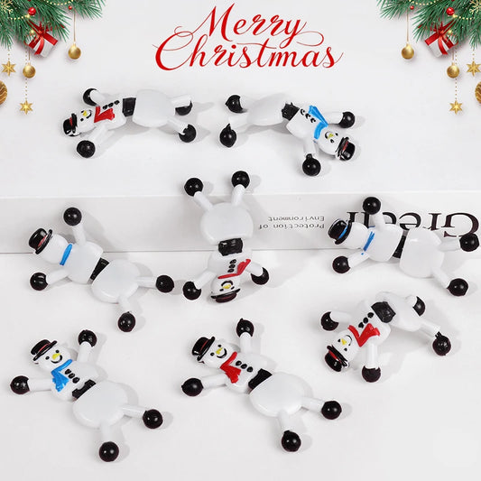 Süße Schneemann Spielfiguren als Weihnachtsgeschenk und Partyfüller