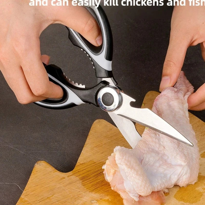 Extra Große Küchenschere Edelstahl für Fleisch, Fisch, Knochen Zubereitung