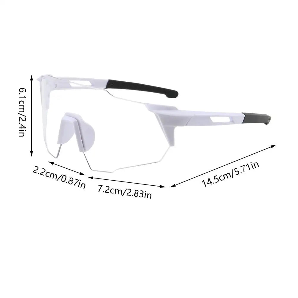Photochrome Fahrradbrille UV Schutz Winddicht für Outdoor Sport Unisex