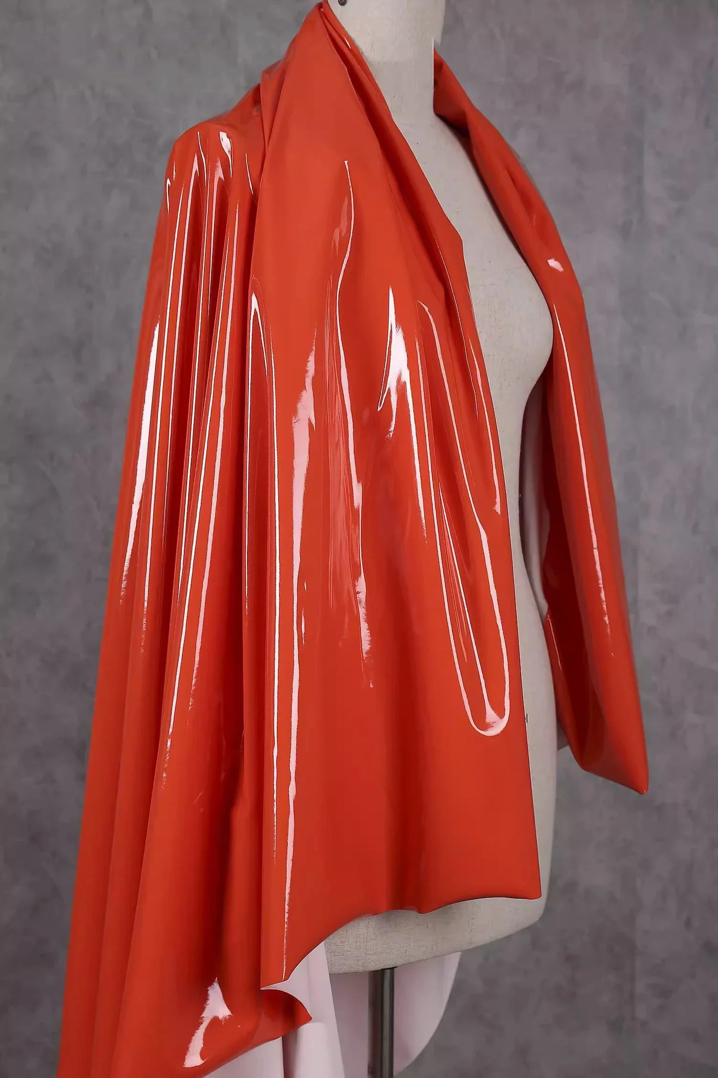 50x145cm Glänzender Elastischer Kunstleder Stoff für Kleidung DIY Projekte