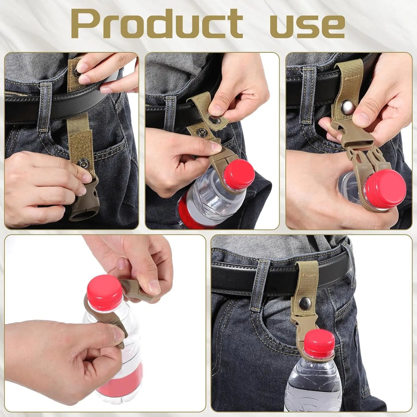 Robuster Nylon-Wasserflaschenhalter mit Clip – Praktisch für Outdoor - Reisen