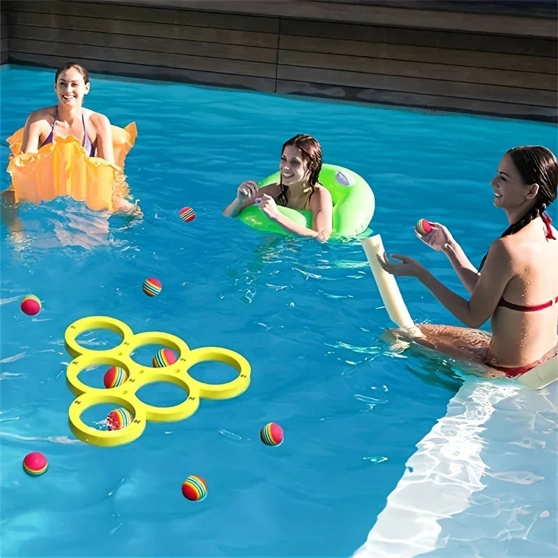 Bunter EVA-Poolspielball – langlebig, sicher - perfekt für Wasserspaß ab 8 Jahren