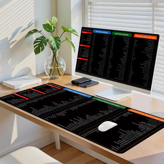 Excel Shortcuts Mauspad Schreibtischunterlage für Büro & Studium