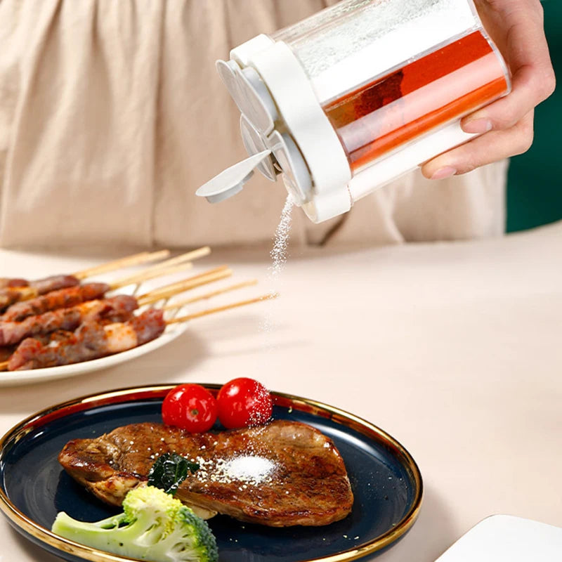 5-in-1 BBQ Gewürzbox transparent mit Deckel – Praktisch, hygienisch - kompakt