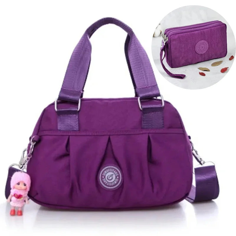 Wasserdichte modische Umhängetasche aus Leinwand für Damen