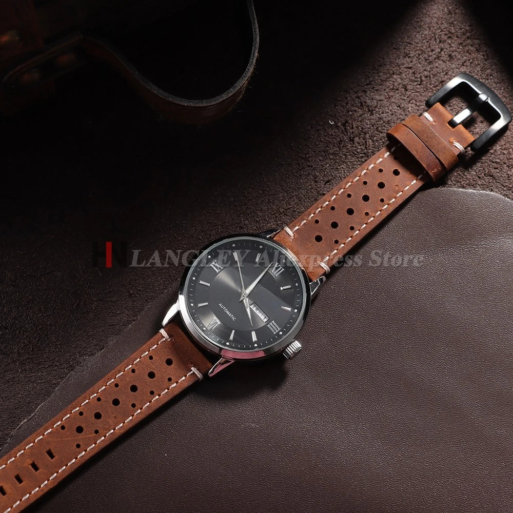 Vintage handgefertigtes Uhrenarmband aus Leder in 18 bis 24 Milli