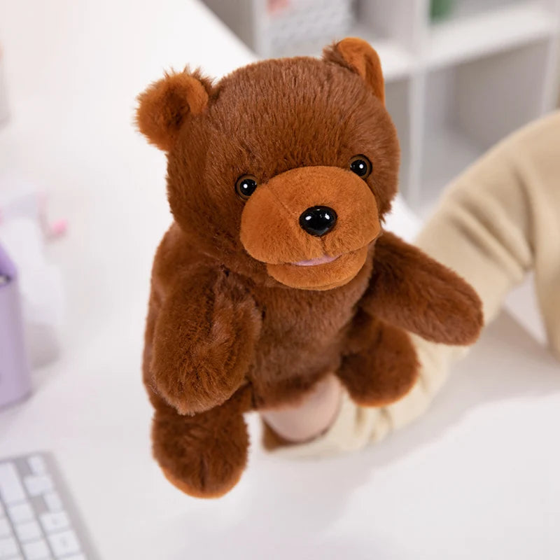 Gefüllte Plüsch Handpuppen Set Kawaii Tierpuppen pädagogisch für Kinder