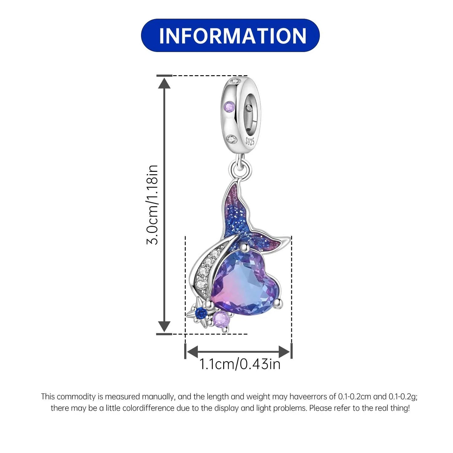 925 Sterling Silber Muschel Seestern Anhänger für Armband