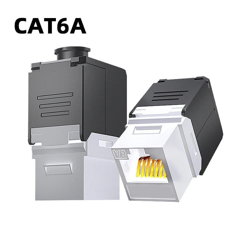 Abgeschirmte RJ45 Keystone Buchsen Cat8 Cat7 Cat6A Modul aus Zinklegierung