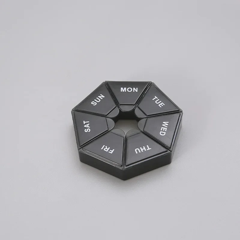 Mini tragbare Vitamin Pillendose 7 Tage Organizer Pillenetui Reise