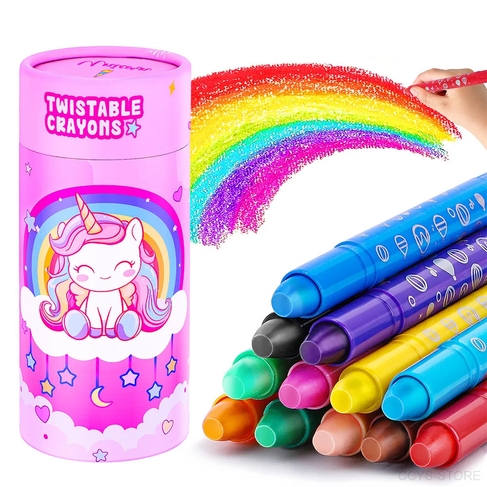 12 24 Farben Dinosaurier Buntstifte für Kinder waschbar löschbar Wachsstift