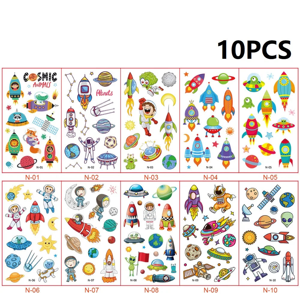 Temporäre Fußball Tattoos Set mit 10 wasserdichten Aufklebern