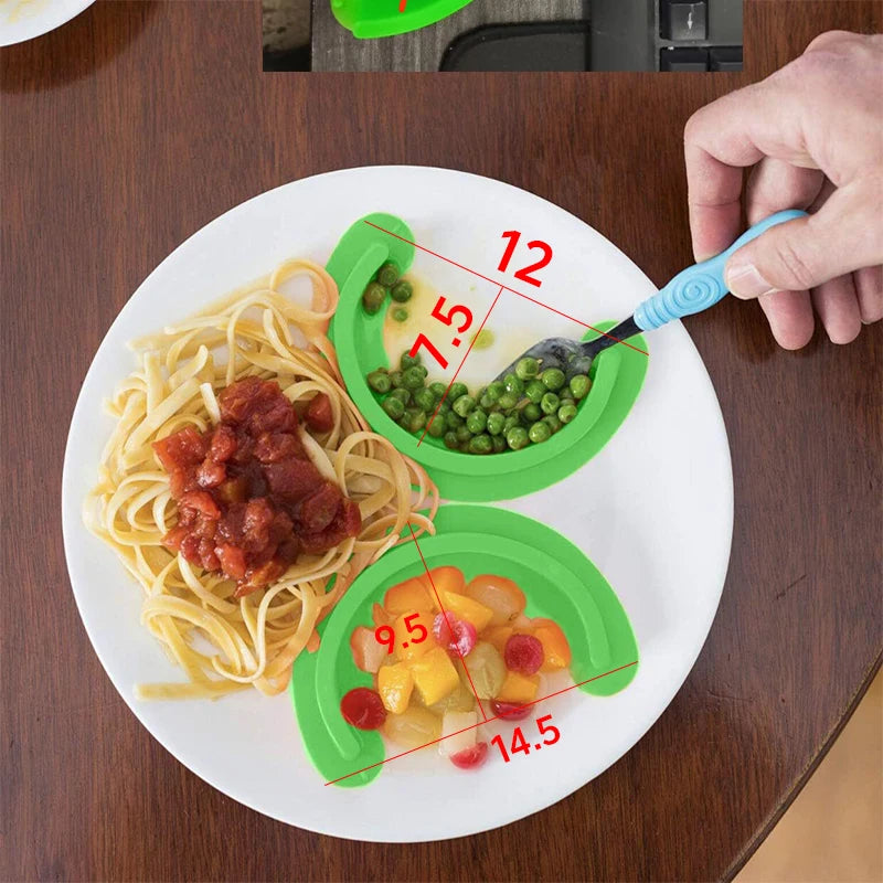 Silikon Lebensmittelseparator Küchenpartition Teiler für Nudeln Fleisch Soße
