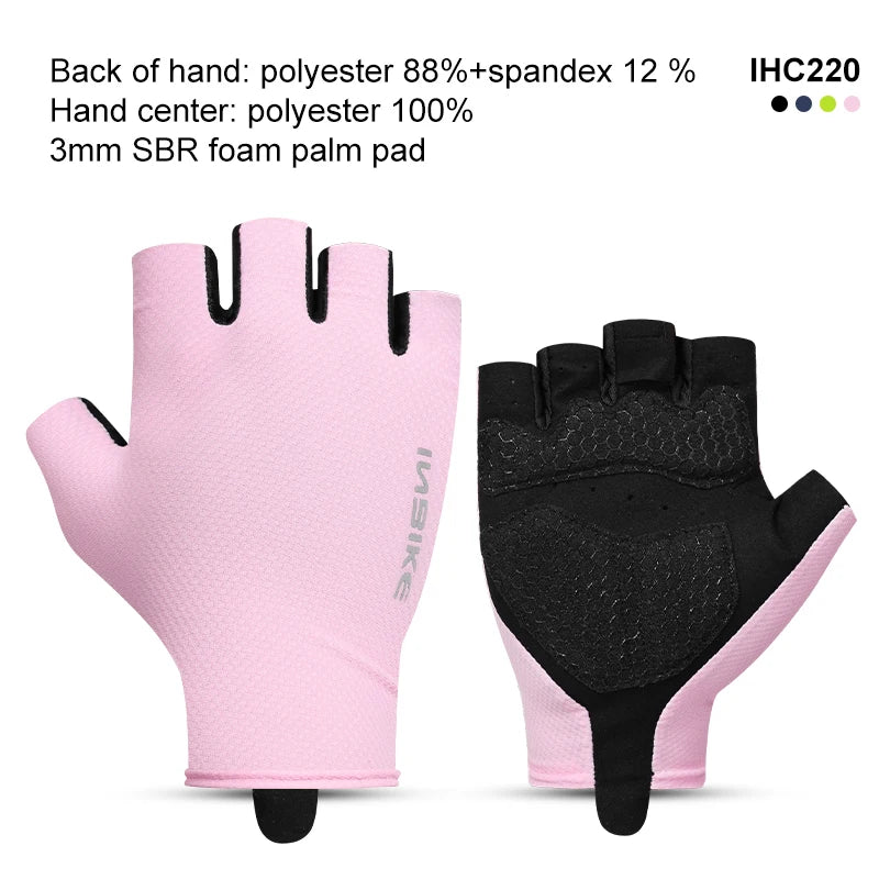 Halbfinger Radhandschuhe mit Stoßdämpfung atmungsaktiv Unisex Sommer