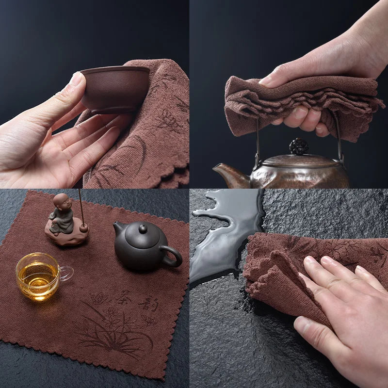 Saugfähiges Rotes Küchengeschirrtuch aus Faser-Yabubestshop