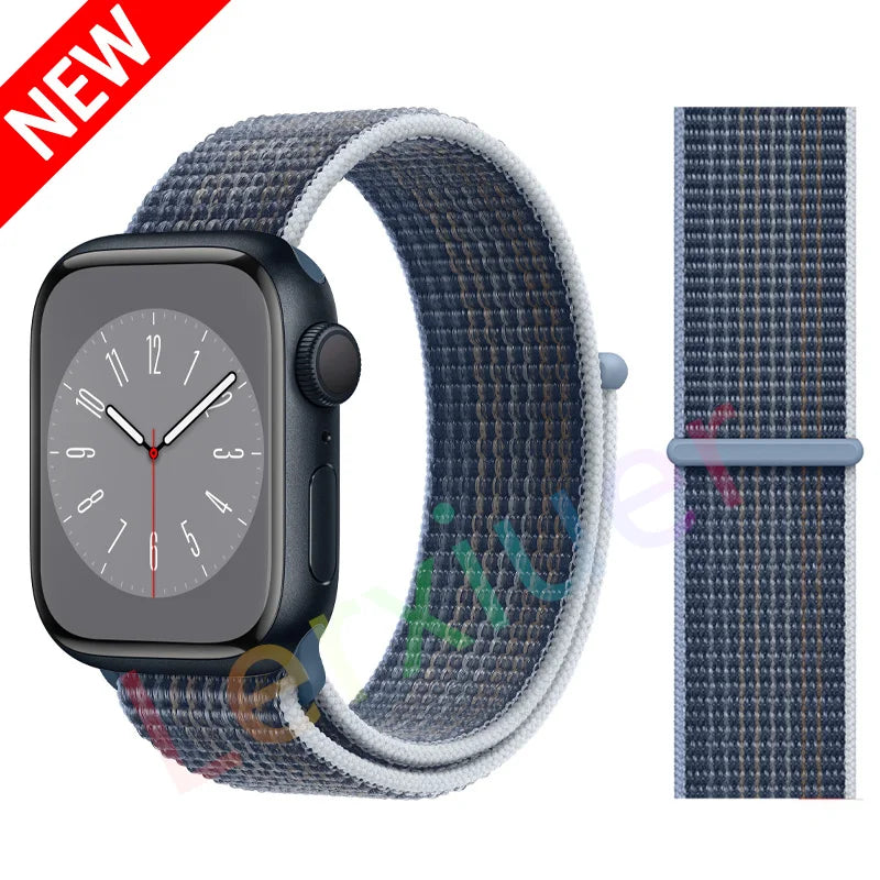 Nylon Schlaufenarmband für Apple Watch alle Serien und Größen