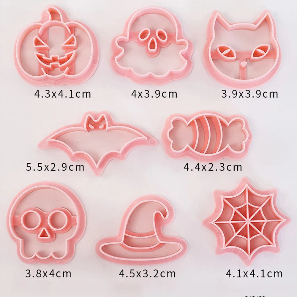 8 10 Stück Halloween Keks Ausstechformen Kürbis Hexe Vampir Kuchen Deko