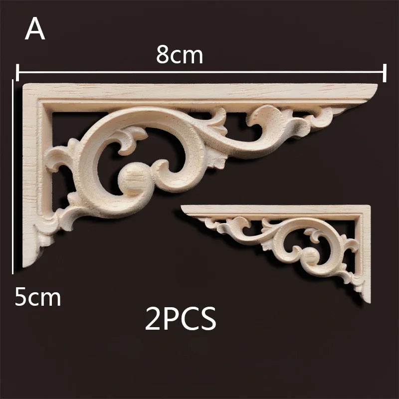 Exklusive Holz Eckverbindung Onlay Applikation für Möbel & Heimdeko
