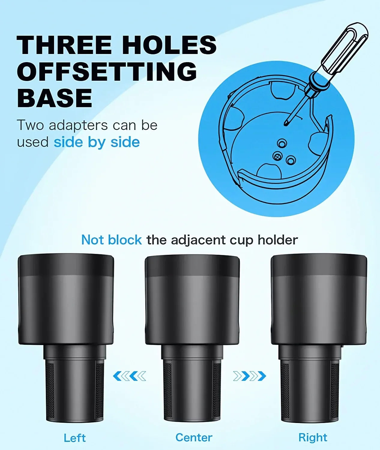 Großer verstellbarer Getränkehalter für das Auto