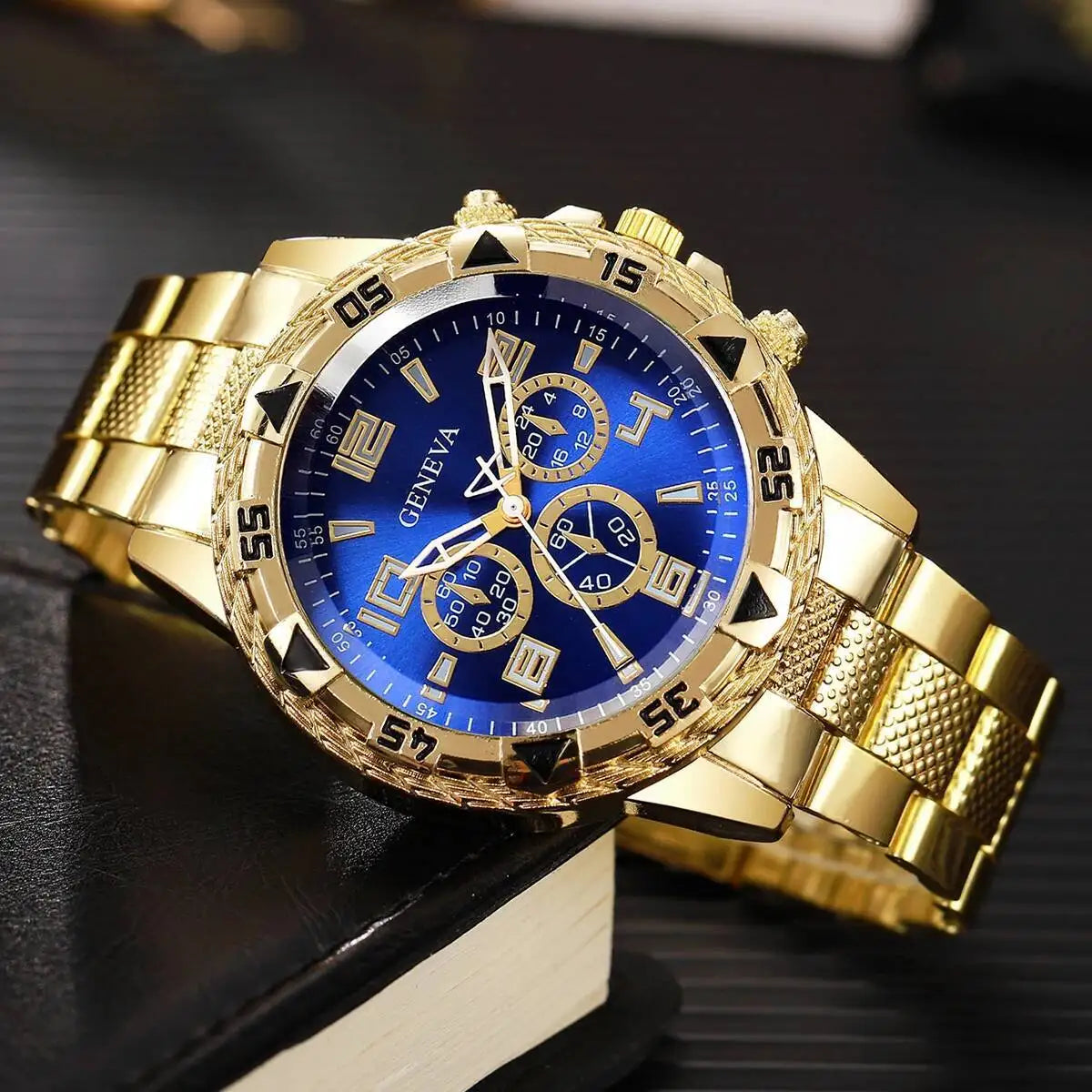 3er Set Herren Quarz Armbanduhren mit großem Zifferblatt-Yabubestshop