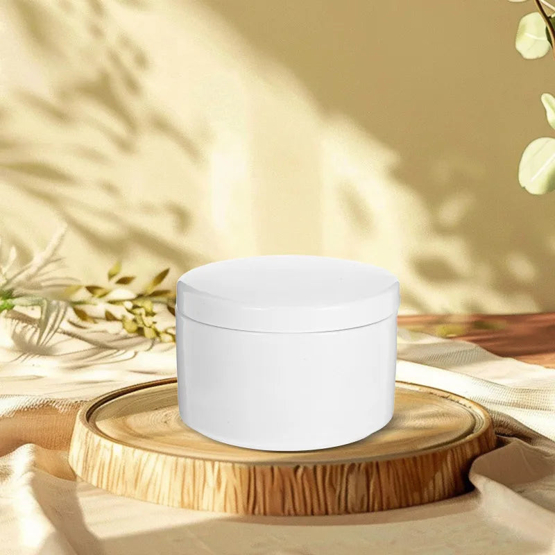 Weißer Porzellan Schmuckorganizer rund für Ringe und Ohrringe